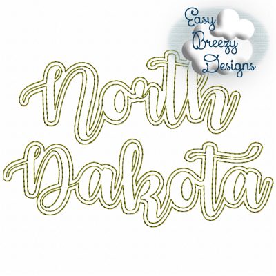 Bundle UC States - 50 Uppercase/Capitalized Script State Names Applique, State Name Raggy Applique, Uppercase State in Script, State Home Design Download – Digital Download Machine Embroidery File - Image 35