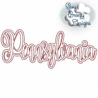 Bundle UC States - 50 Uppercase/Capitalized Script State Names Applique, State Name Raggy Applique, Uppercase State in Script, State Home Design Download – Digital Download Machine Embroidery File - Image 39