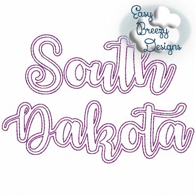 Bundle UC States - 50 Uppercase/Capitalized Script State Names Applique, State Name Raggy Applique, Uppercase State in Script, State Home Design Download – Digital Download Machine Embroidery File - Image 42