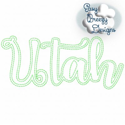 Bundle UC States - 50 Uppercase/Capitalized Script State Names Applique, State Name Raggy Applique, Uppercase State in Script, State Home Design Download – Digital Download Machine Embroidery File - Image 45