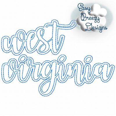 Bundle LC States - 50 Lowercase Script State Names Applique, State Name Raggy Applique, Lowercase State in Script, State Home Design Download – Digital Download Machine Embroidery File - Image 51