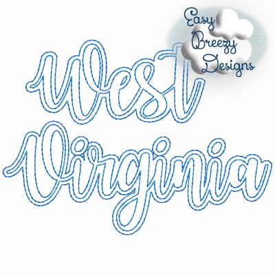 Bundle UC States - 50 Uppercase/Capitalized Script State Names Applique, State Name Raggy Applique, Uppercase State in Script, State Home Design Download – Digital Download Machine Embroidery File - Image 49