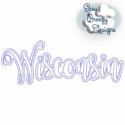 Bundle UC States - 50 Uppercase/Capitalized Script State Names Applique, State Name Raggy Applique, Uppercase State in Script, State Home Design Download – Digital Download Machine Embroidery File - Image 50