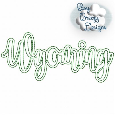 Bundle UC States - 50 Uppercase/Capitalized Script State Names Applique, State Name Raggy Applique, Uppercase State in Script, State Home Design Download – Digital Download Machine Embroidery File - Image 51